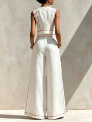 Women's Minimalist And High-end Linen-style Suit