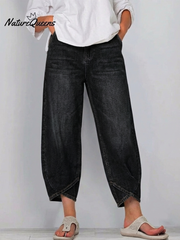 Women's Casual Simple Denim Cotton Pants