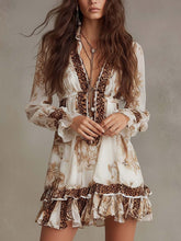 Stylish And Elegant Leopard Print Chiffon Dress