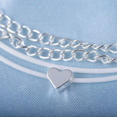 Bohemian Heart Double Chain Anklet