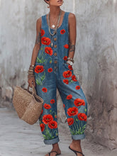 Women's Floral Print Casual Jumpsuit