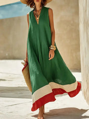 Women's Casual Vacation Minimalist V-neck Dress