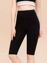Women Winter Warm Pure Color High-Waist Short Leggings