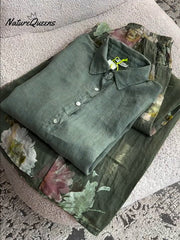 Women's Cotton and Linen Casual Shirt