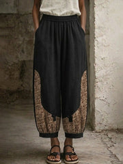 Casual Spliced print Harem Pants