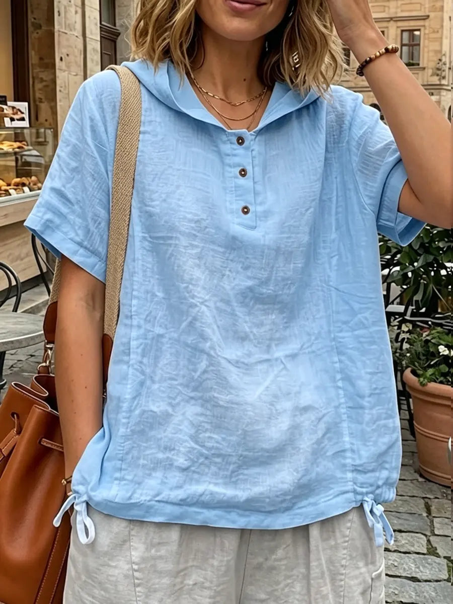 Women's Casual Linen Short-sleeve Shirt