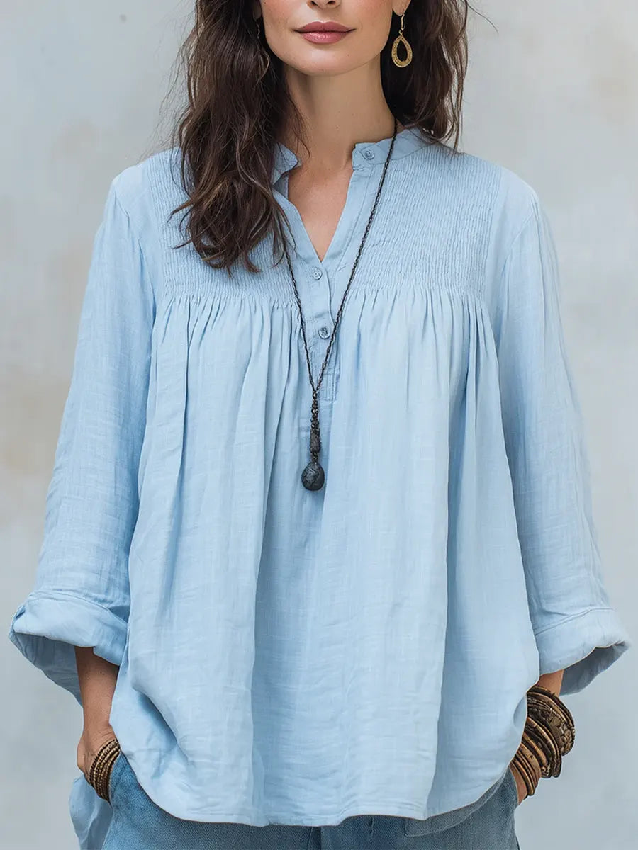 Women's Cotton-linen Textured Shirt