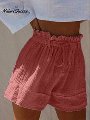 Solid Color Loose Casual Shorts