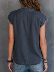 Women's Vintage Washed Denim Casual Jacket