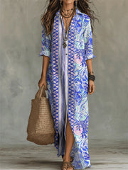 Women's Flower Pattern-printed Casual Long Dress
