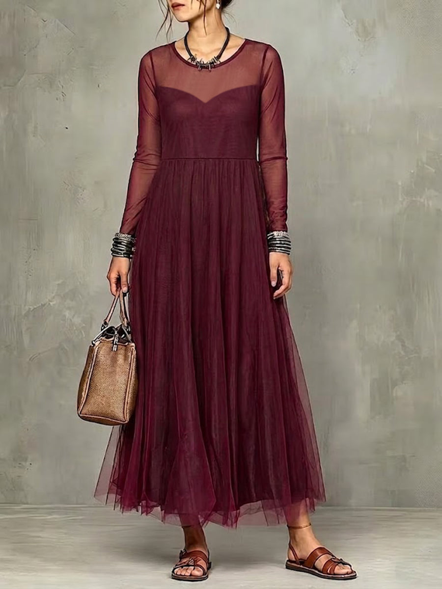 Stylish, Flowy Mesh Dress