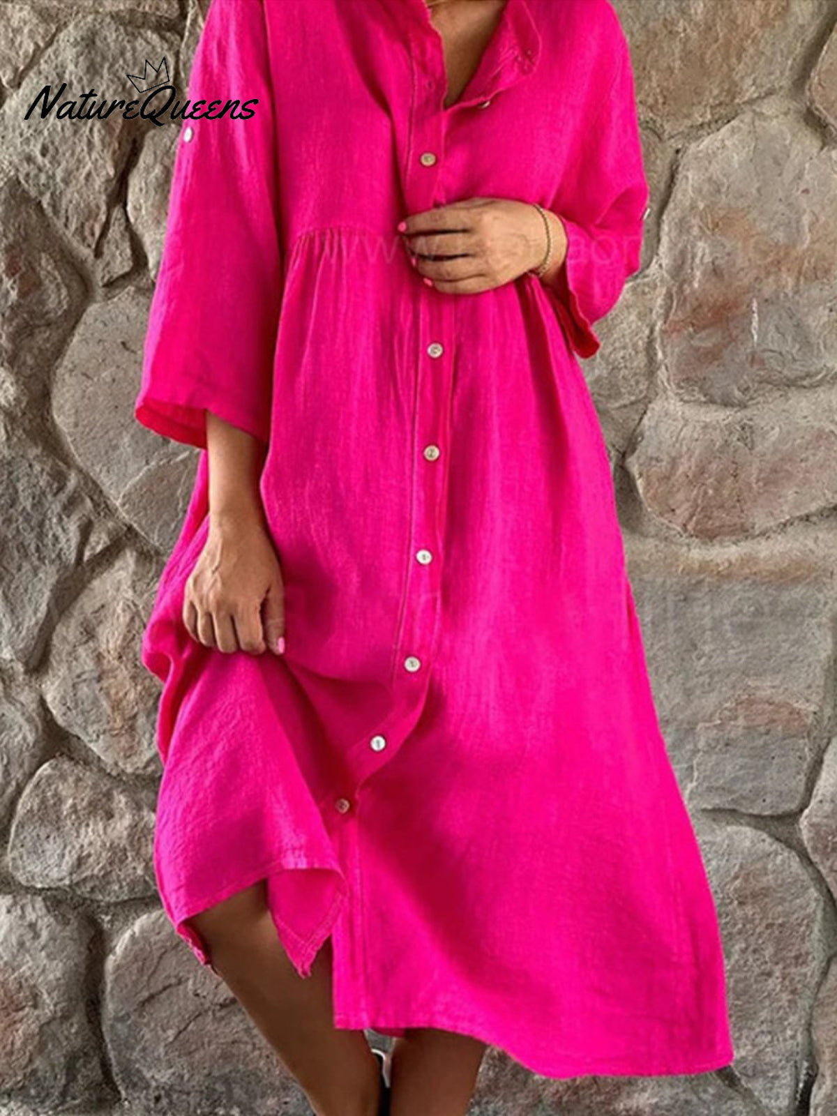 Women's Cotton & LinenCasual Long Dress