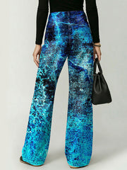 Colorful Graffiti Decorative Patterns Women's Casual Denim Pants