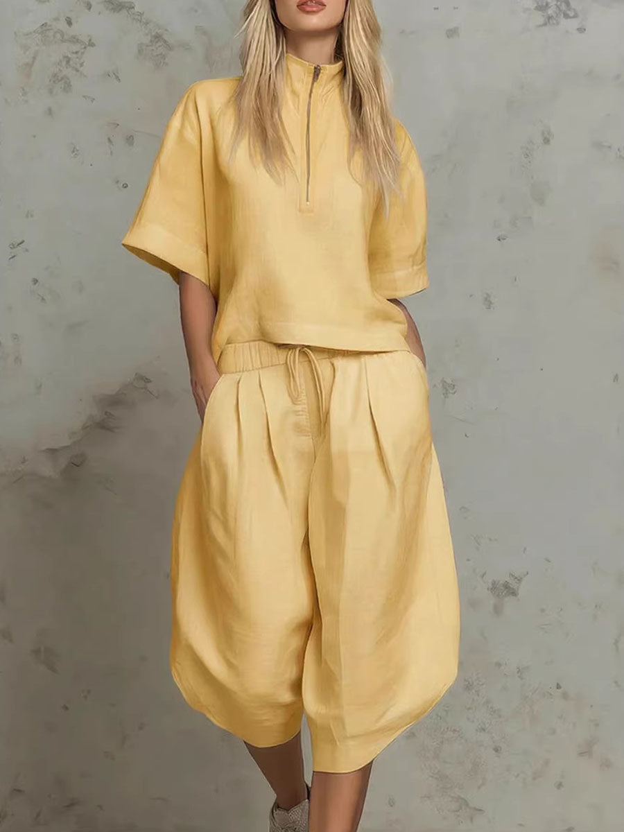 Effortlessly Chic: Casual-fashion Athletic Set
