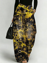 Colorful Graffiti Decorative Patterns Women's Casual Denim Pants